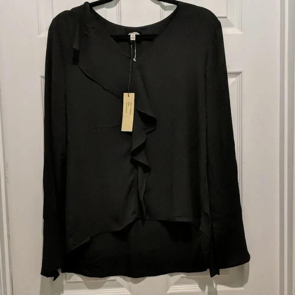 Emma & Olivia black blouse  Sz L